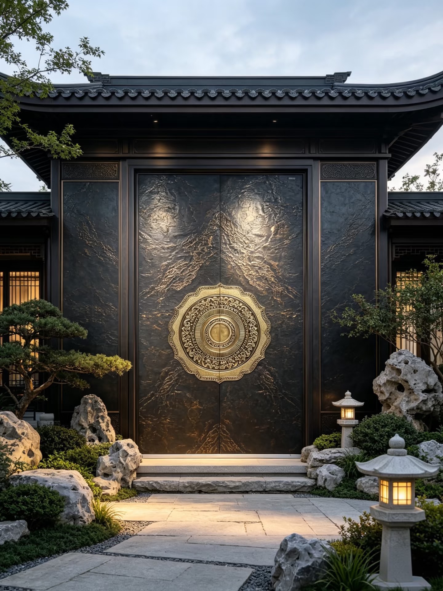 天一铜门「云纹宝相」系列｜为中式合院镌刻东方威仪序章